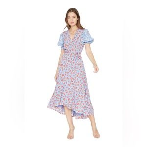 Aria Wrap Dress in Animal Floral- semi/formal, classy, elegant, comfortable